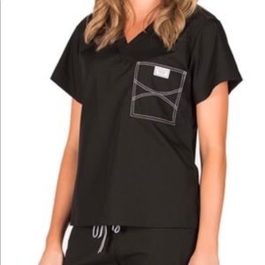 Black Blue Sky Shelby Scrub Tops
